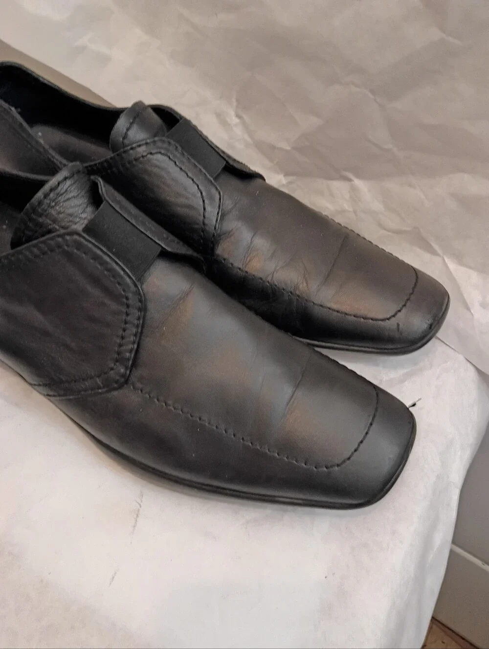 MENS PRADA LOAFER Leather Black Luxury Shoes UK 11.5 Us 12